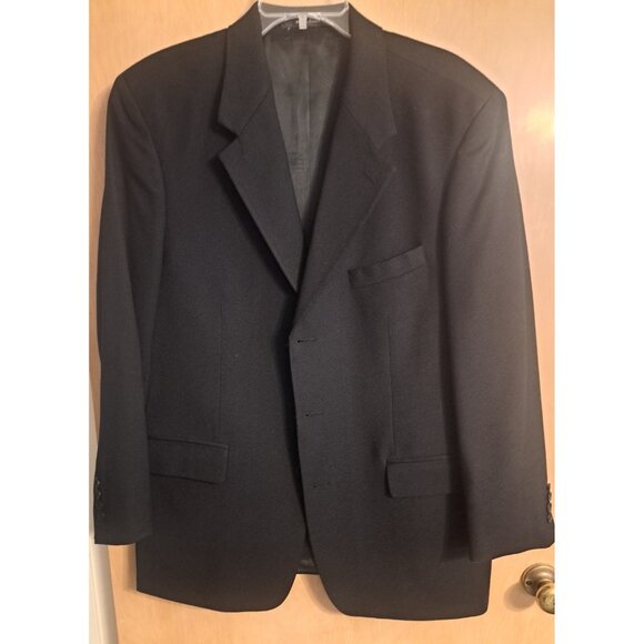 Jean Paul Germain Mens Wool Blazer Size 42R Black Classic Single Breasted Jacket - Picture 2 of 8